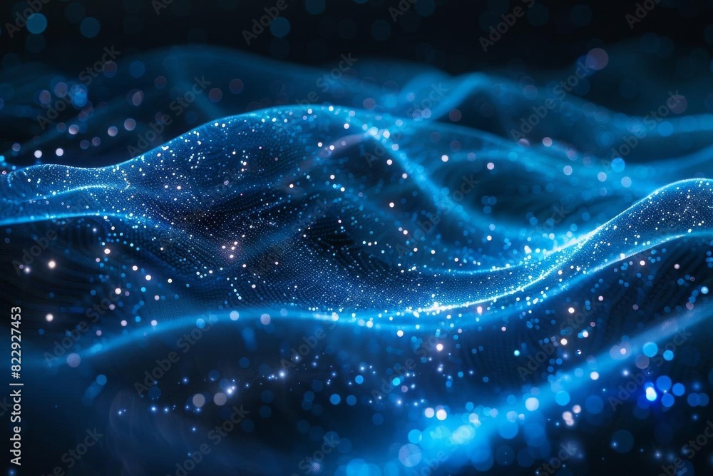 Create a seamless looping animation of a glowing blue wave Create a seamless looping animation of a glowing blue wave