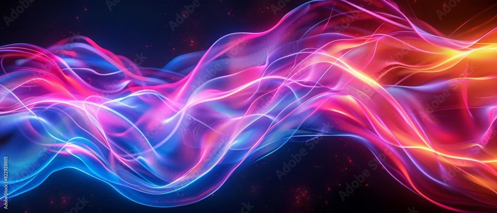 Create a digital painting of a glowing, abstract landscape. The colors should be vibrant and saturated. The image should have a sense of movement and energy. Create a digital painting of a glowing, abstract landscape. The colors should be vibrant and saturated. The image should have a sense of movement and energy.