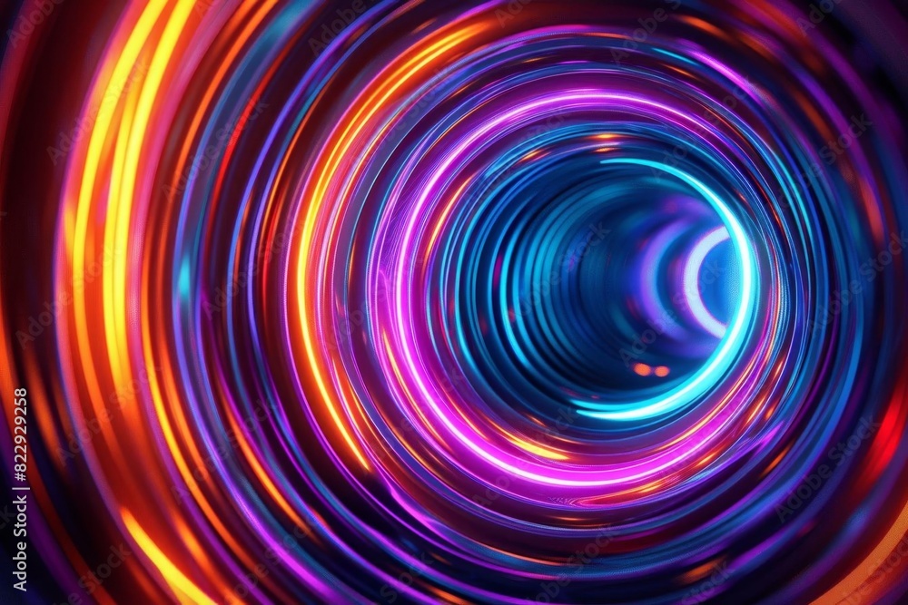Immerse yourself in the mesmerizing world of vibrant hues and spiraling light Immerse yourself in the mesmerizing world of vibrant hues and spiraling light
