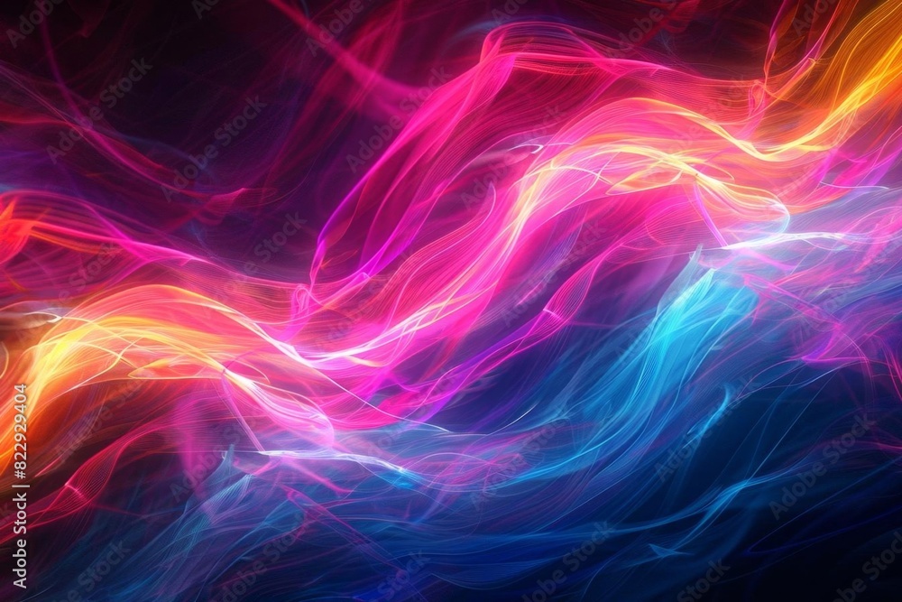 An ethereal dreamscape of vibrant colors and flowing light An ethereal dreamscape of vibrant colors and flowing light