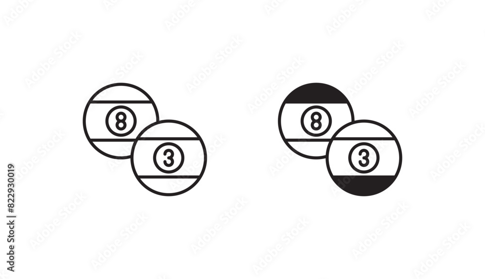 Pool Ball icon design with white background stock illustration Pool Ball icon design with white background stock illustration