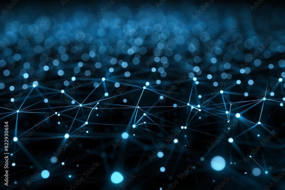 A beautiful and intricate network of glowing blue dots and lines, representing the interconnectedness of all things. A beautiful and intricate network of glowing blue dots and lines, representing the interconnectedness of all things.
