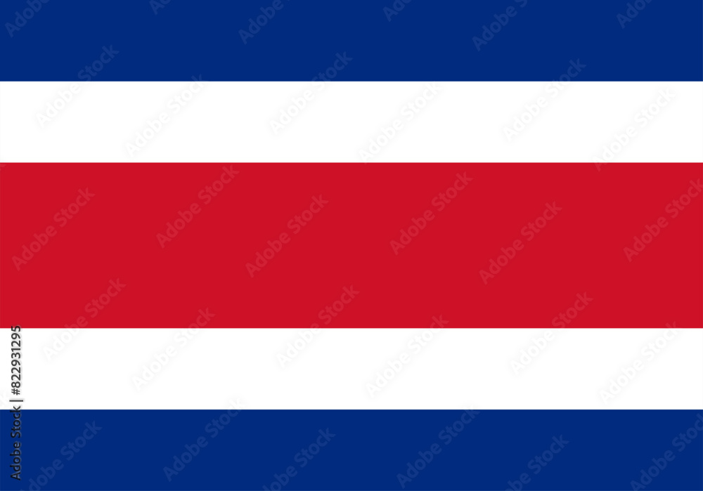 Flag of Costa Rica. Costa Rica flag. Standard size. Computer vector illustration. Flag of Costa Rica. Costa Rica flag. Standard size. Computer vector illustration.