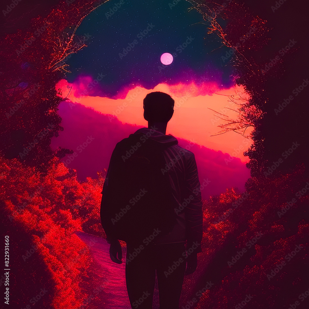 Twilight Echoes: Surreal Minimalist Lofi Art Twilight Echoes: Surreal Minimalist Lofi Art