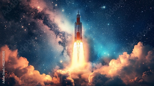Rocket Launch into the Stars © Kunlapat