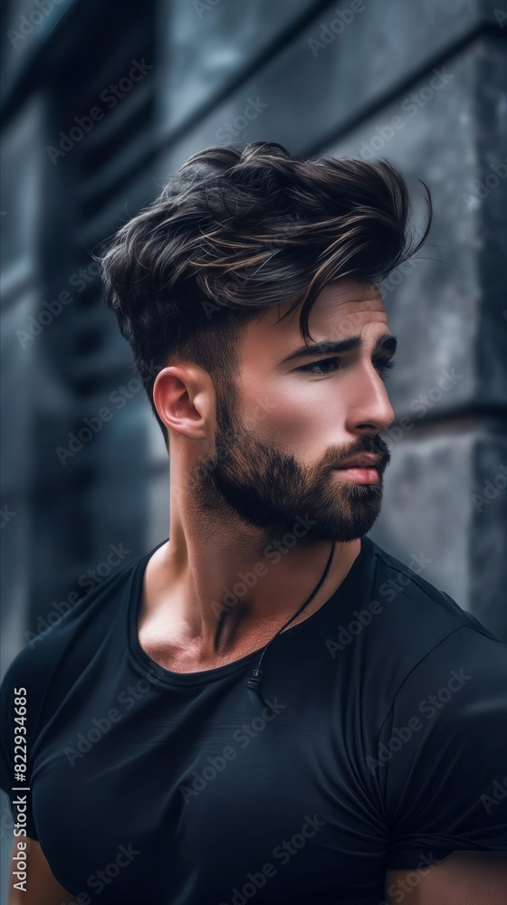 A man with a beard and long hair. A man with a beard and long hair.