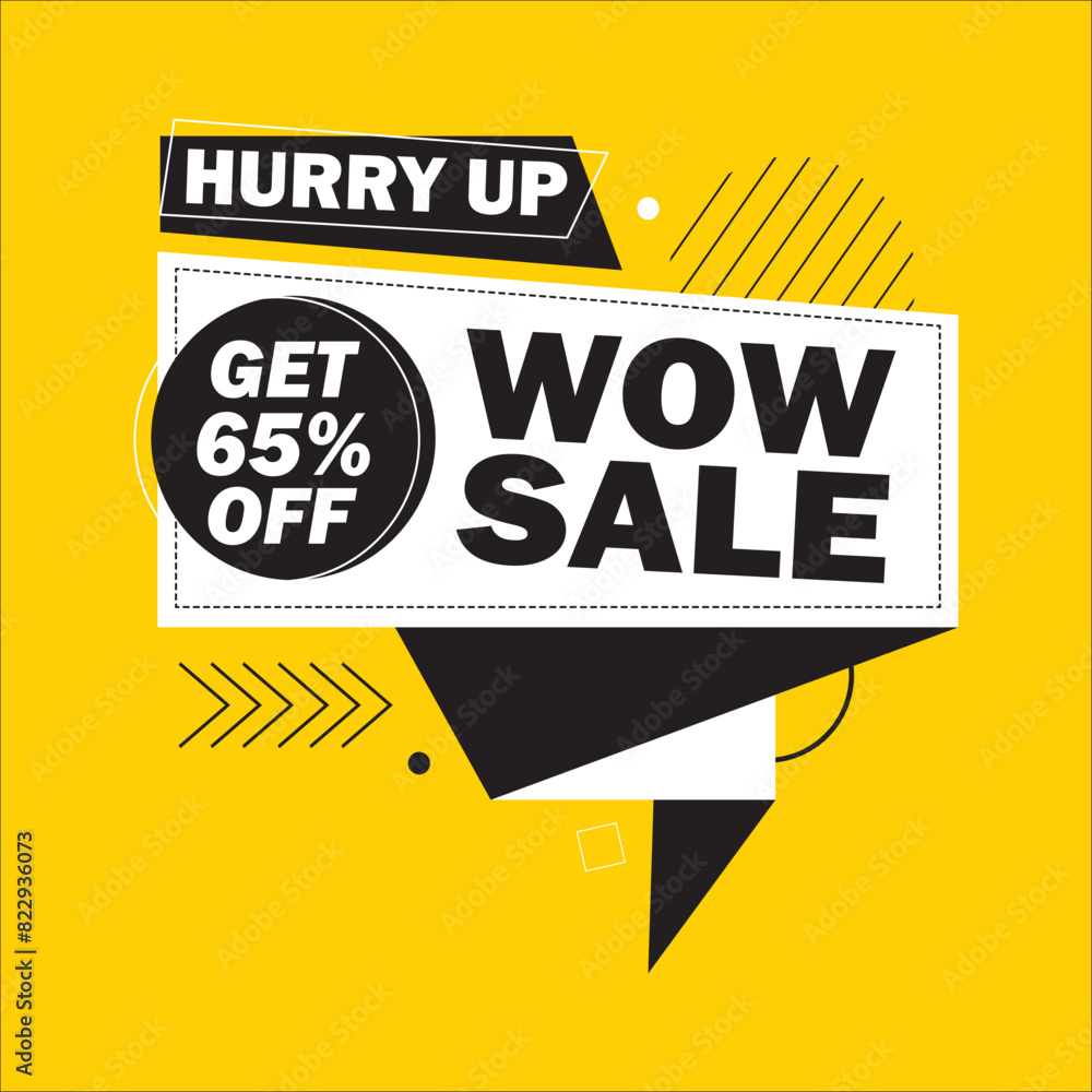Wow Sale Store Banner Vector Element Wow Sale Store Banner Vector Element