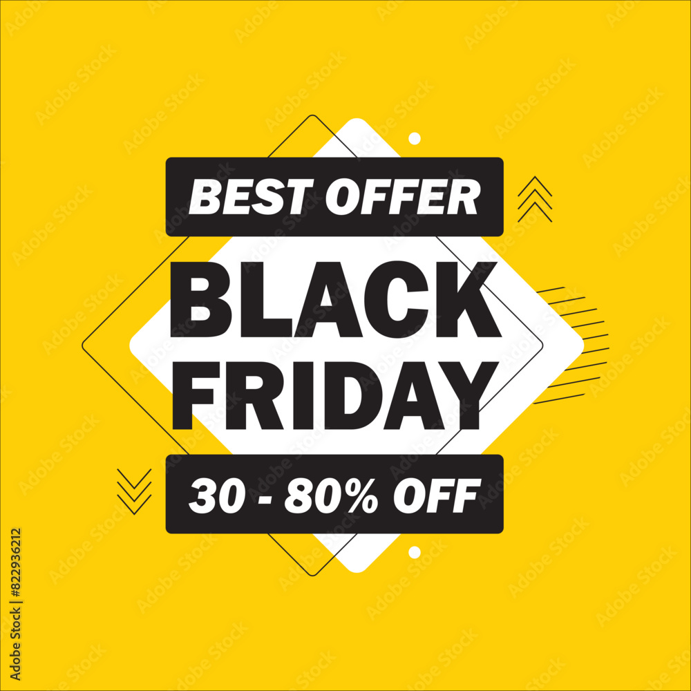 Black Friday Sale Store Banner Vector Element