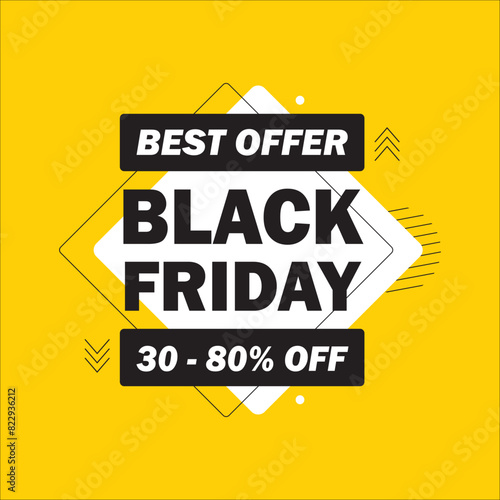 Black Friday Sale Store Banner Vector Element