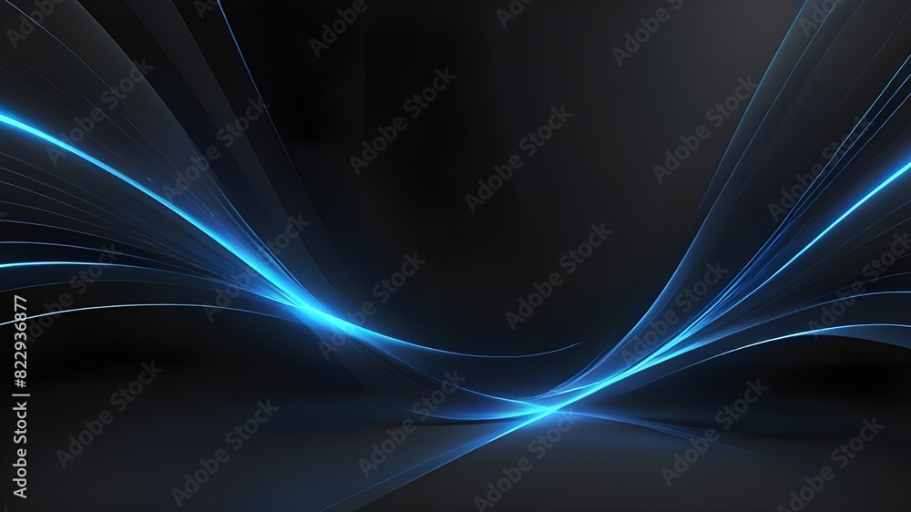 Dark grey black abstract background with blue glowing lines design for social media post, business, advertising event. Modern technology innovation concept background Dark grey black abstract background with blue glowing lines design for social media post, business, advertising event. Modern technology innovation concept background