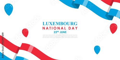 Vector illustration of Luxembourgish National Day 23 June social media feed template