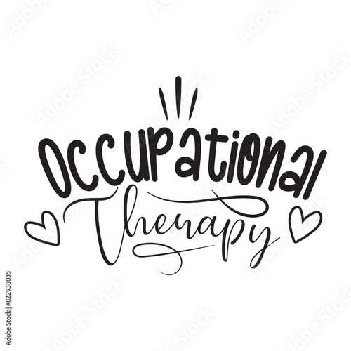 Occupational Therapy Vector Design on White Background