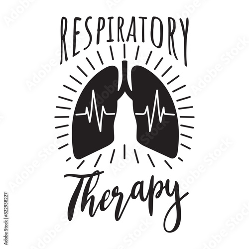 Respiratory Therapy Vector Design on White Background