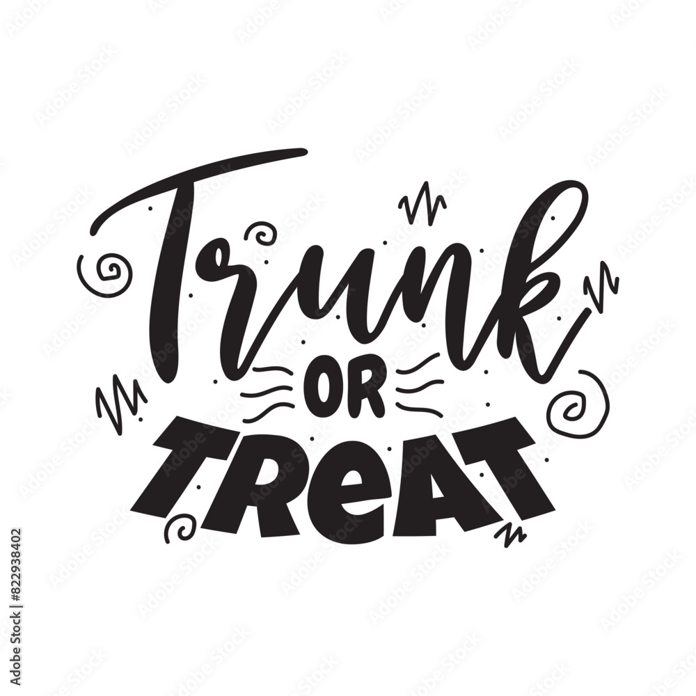 Trunk Or Treat Vector Design on White Background Trunk Or Treat Vector Design on White Background
