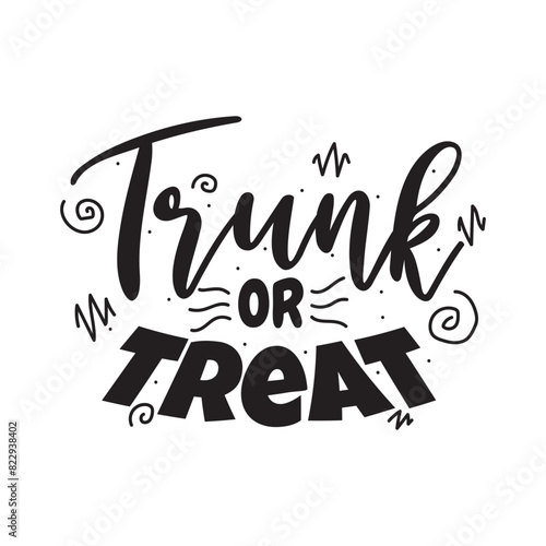 Trunk Or Treat Vector Design on White Background