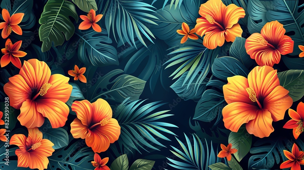 Bare Essentials: Tropical Floral Seamless Design Bare Essentials: Tropical Floral Seamless Design