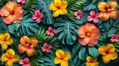 Wallpaper Mural Subtle Summer Blossoms: Minimalistic Floral Design Torontodigital.ca