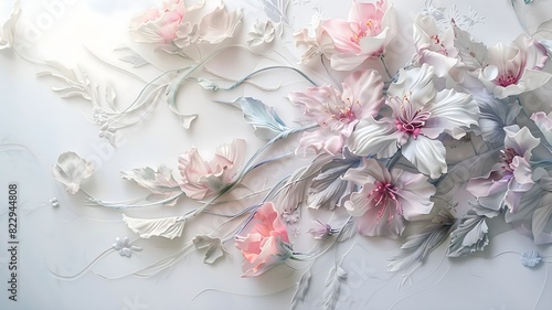  An intricately designed card featuring elegant calligraphy and a soft pastel palette, captured in crisp detail against a seamless white backdrop, evoking warmth and tenderness. 
