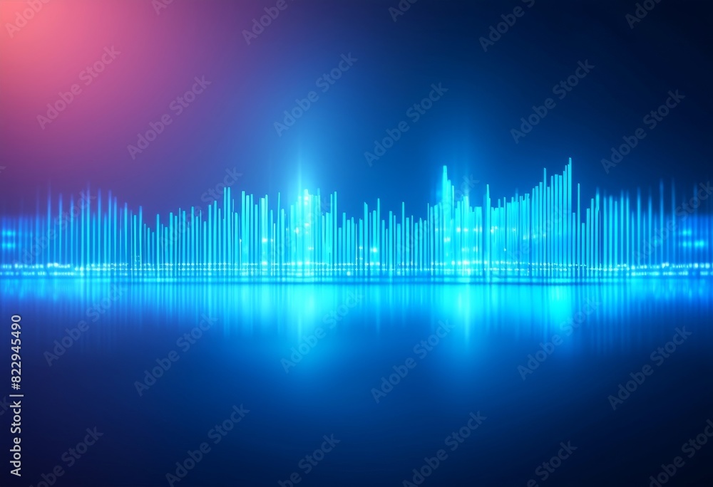 waveform audio blue glowing graphic eq equalizer bouncing sound frequency abstract artwork background beat black club colourful digital display electronic energy fractal