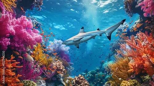 coral reefs host an array of animals from colorful fish and sea turtles to octopuses and reef sharks photo
