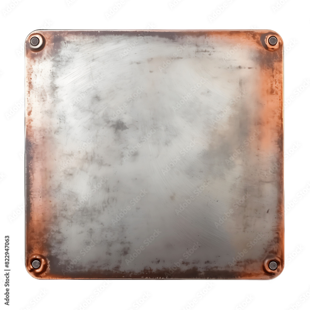 Fototapeta premium Timeworn Metal Plate Silhouettes