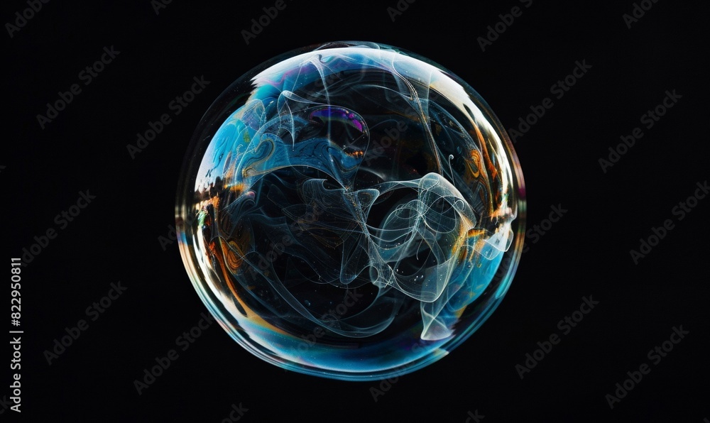 Artistic Soap Bubble Against Black Background
Artistic Soap Bubble Against Black Background