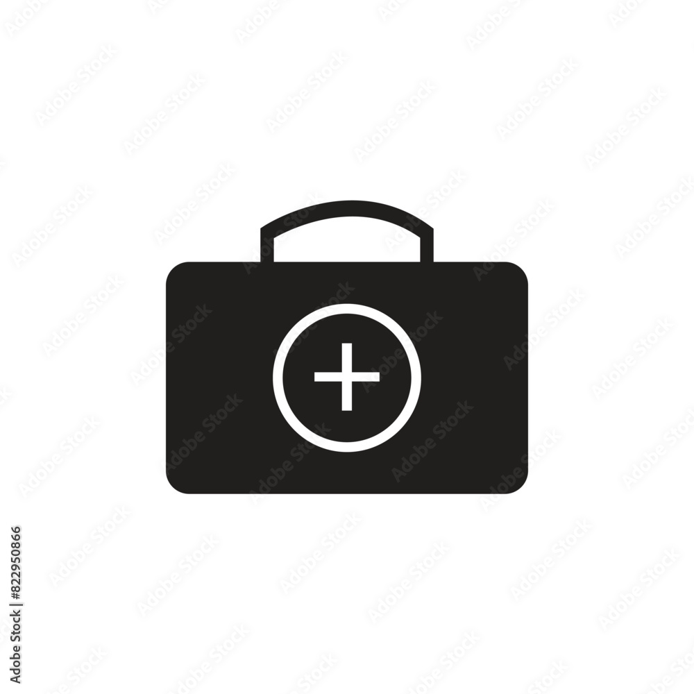 Briefcase icon in flat style with background. Briefcase icon in flat style with background.