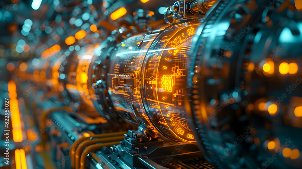 Photo Realistic Digital Art: Glossy Production Network Concept Symbolizing Innovation in Production Technology Photo Realistic Digital Art: Glossy Production Network Concept Symbolizing Innovation in Production Technology