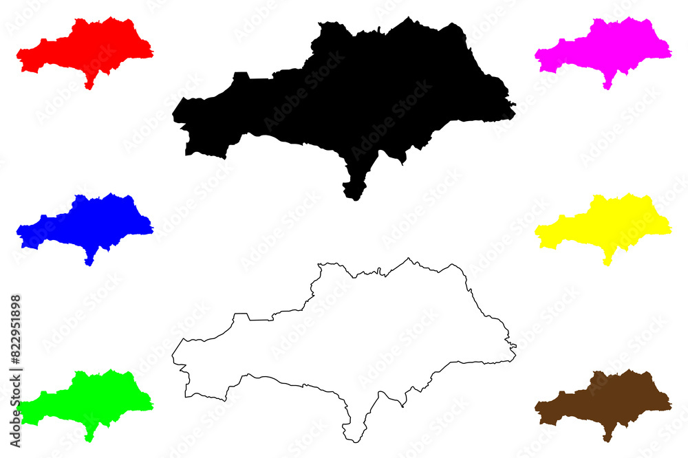 Metropolitan Borough of Barnsley (United Kingdom of Great Britain and Northern Ireland, Metropolitan and ceremonial county South Yorkshire, England) map vector illustration, scribble sketch map Metropolitan Borough of Barnsley (United Kingdom of Great Britain and Northern Ireland, Metropolitan and ceremonial county South Yorkshire, England) map vector illustration, scribble sketch map