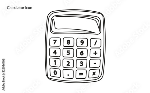 Calculator icon. style design isolated on white background.