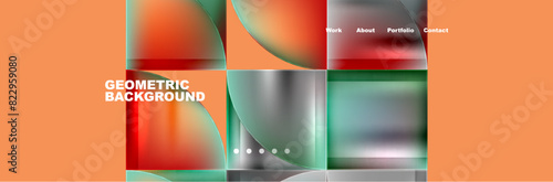 Circle triangle geometric web site page template. Vector Illustration For Wallpaper, Banner, Background, Card, Book Illustration, landing page