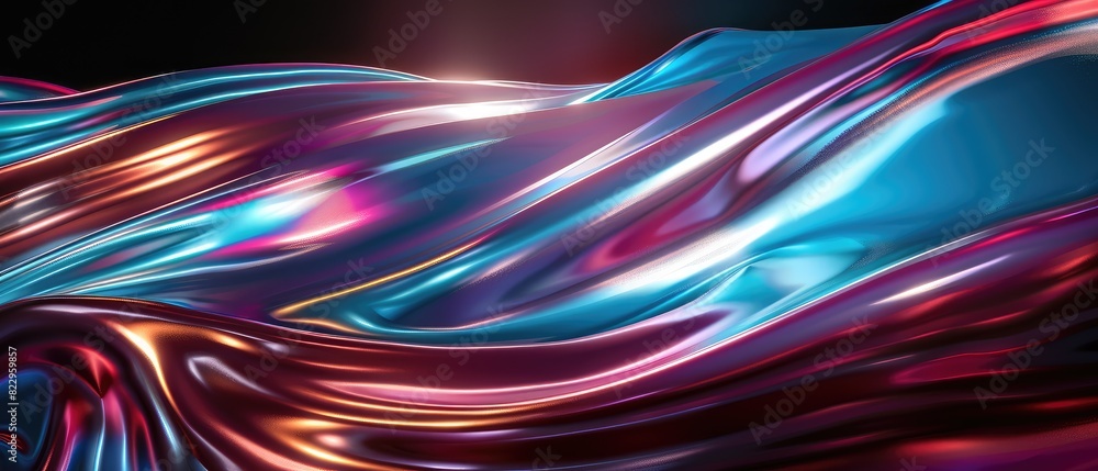 Burgundy, Nickel, Aqua big neon wave background Burgundy, Nickel, Aqua big neon wave background