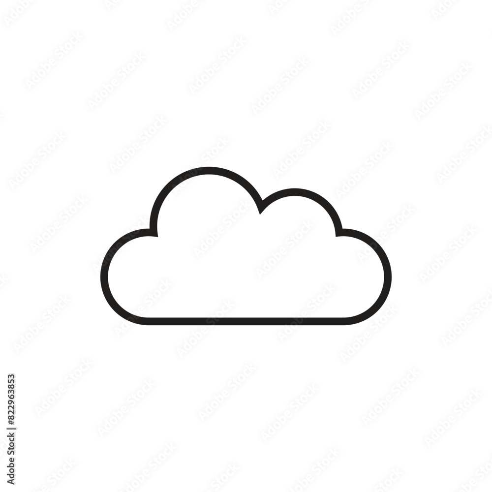 Flat cloud icon symbol vector Illustration Flat cloud icon symbol vector Illustration