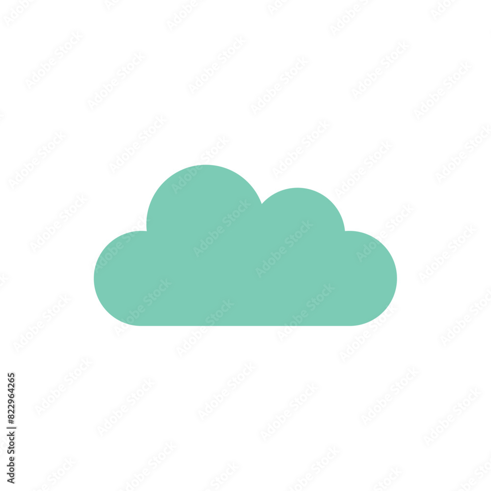 Flat cloud icon symbol vector Illustration Flat cloud icon symbol vector Illustration
