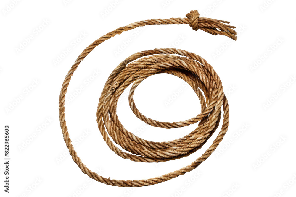 Lasso rope cut out isolated on a white background Lasso rope cut out isolated on a white background