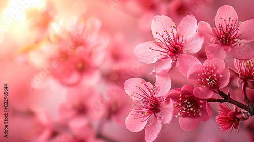 Close-up of pink cherry blossoms in spring
