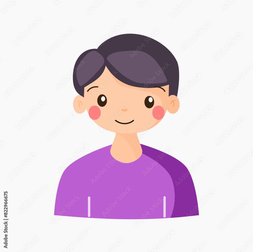 cute cartoon of boy character isolated on white background cute cartoon of boy character isolated on white background