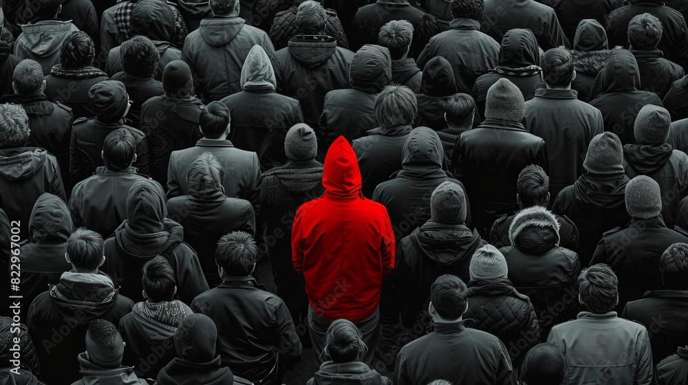 Obraz premium Deviant person in society - Distinct and unique following his own way or Path - Freethinker