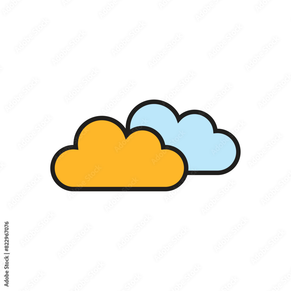cloud icon in trendy flat design cloud icon in trendy flat design