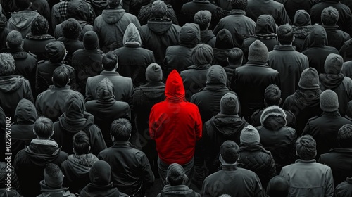 Deviant person in society - Distinct and unique following his own way or Path - Freethinker photo