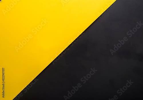 Minimal Black and Yellow Background with Copy Space