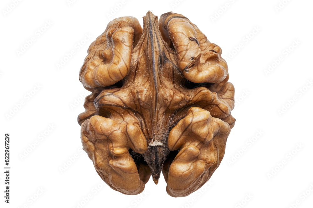 Peeled walnut isolated on a white background Peeled walnut isolated on a white background