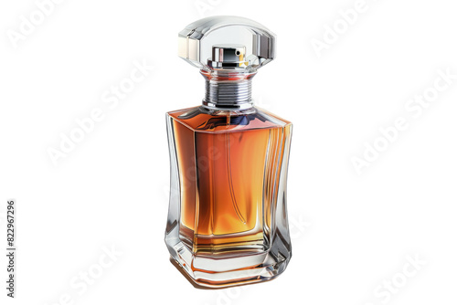 Perfume elegance glass bottle isolated on a white background