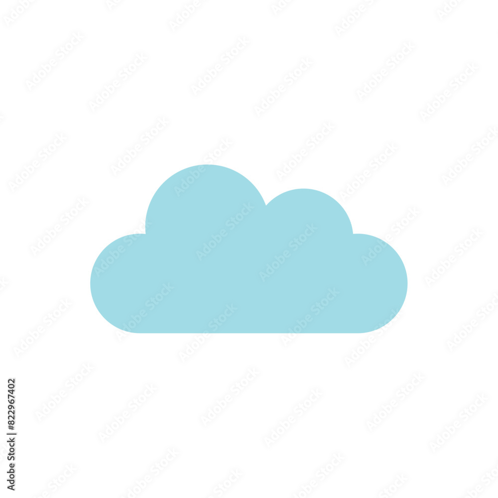 cloud icon in flat style with background. cloud icon in flat style with background.