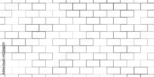 White brick wall texture. Realistic white wall brick. Vector illustration. 