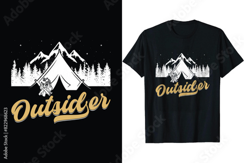 Outsiders Camping t shirt design