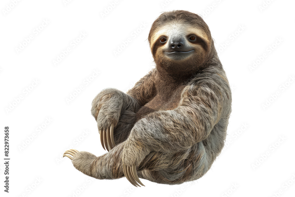 Fototapeta premium Sloth isolated on a white background