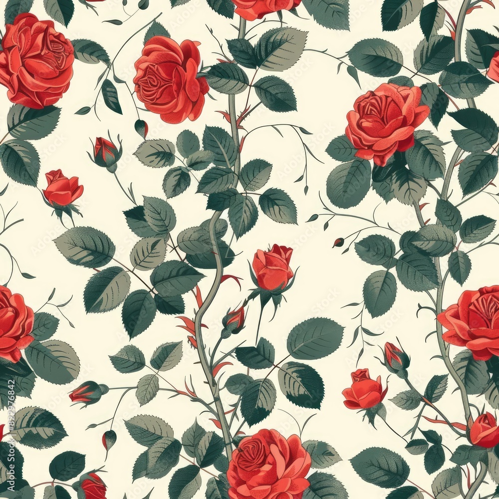 seamless pattern with roses seamless pattern with roses