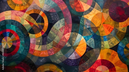 an abstract backdrop illustration with multi-colored design shapes