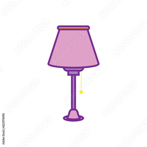 Flat desk lamp icon symbol vector Illustration.